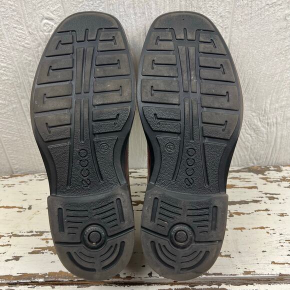 Ecco Leather Dress shoe men’s size 43 (9-9 1/2) Brown slip on Great Condition ! - Picture 9 of 10